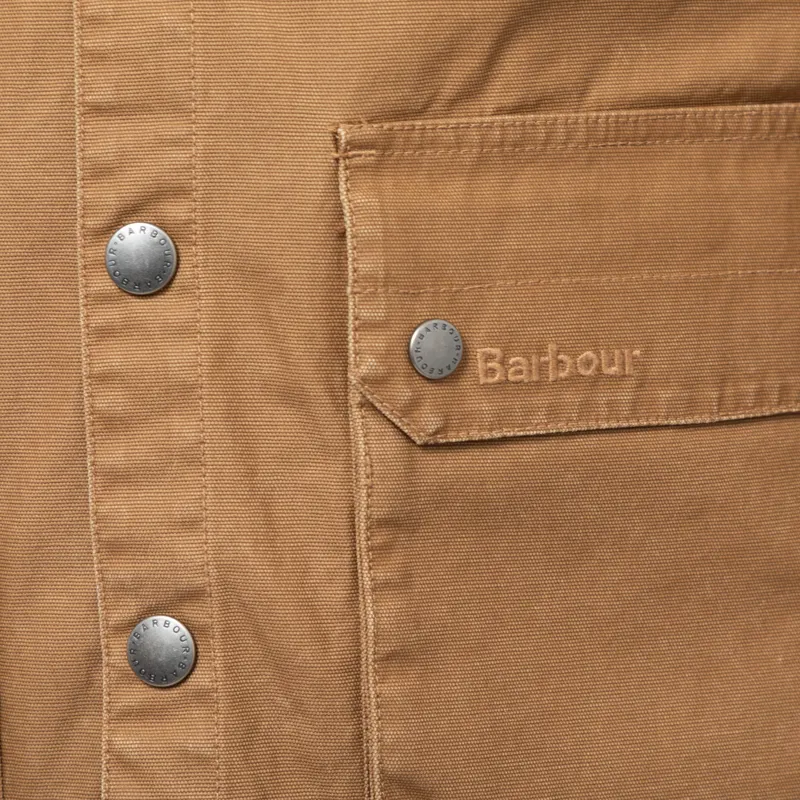 Barbour Kippford Canvas Overshirt Bronze Brown-7