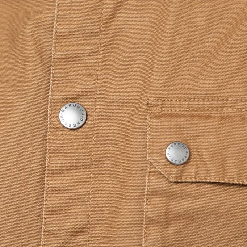 Barbour Kippford Canvas Overshirt Bronze Brown-9