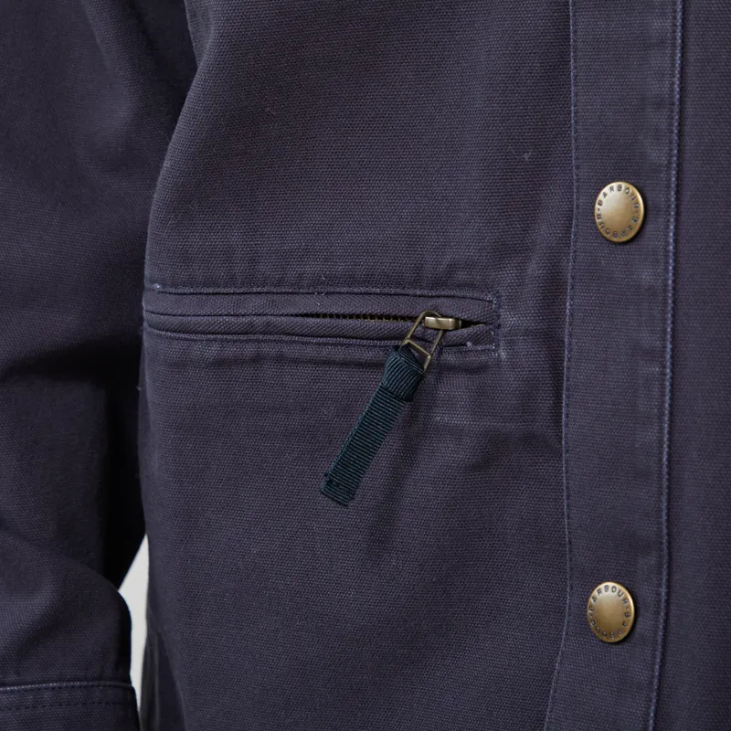 Barbour Ursula Oversized Overshirt Dark Navy-4