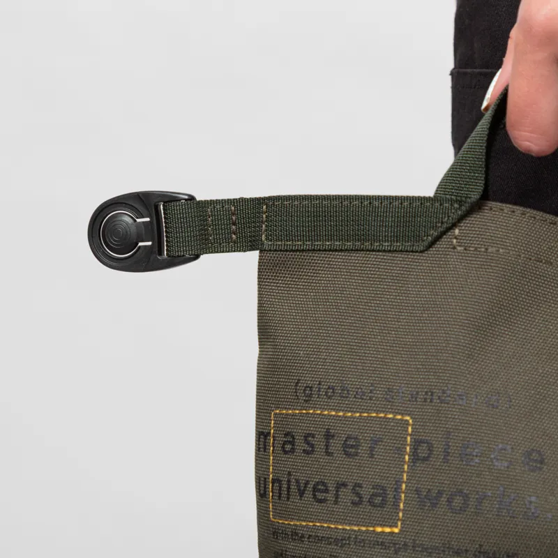 Universal Works x Master-piece Small Tote Bag Olive Recycled Tech Canvas-6