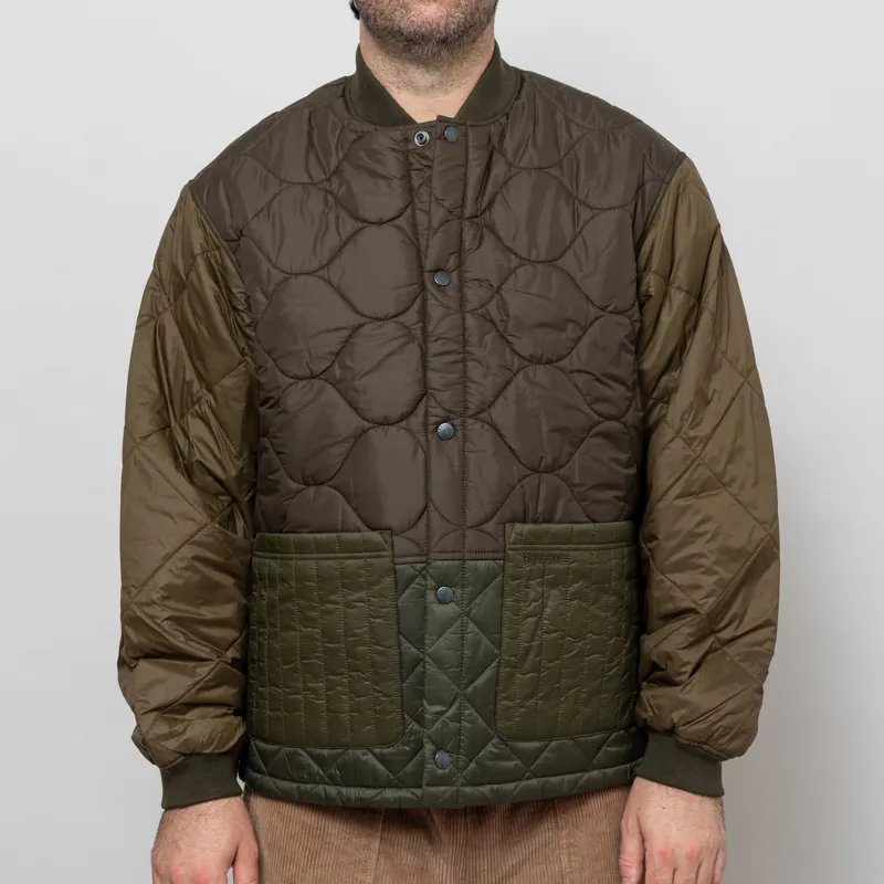 Barbour Cording Quilted Jacket Army Green