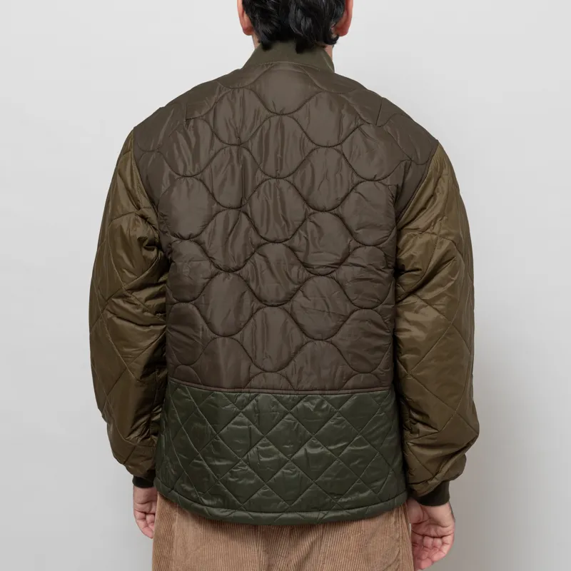 Barbour Cording Quilted Jacket Army Green-3