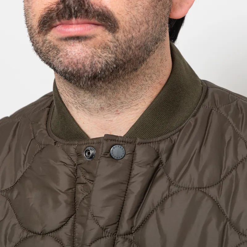 Barbour Cording Quilted Jacket Army Green-5