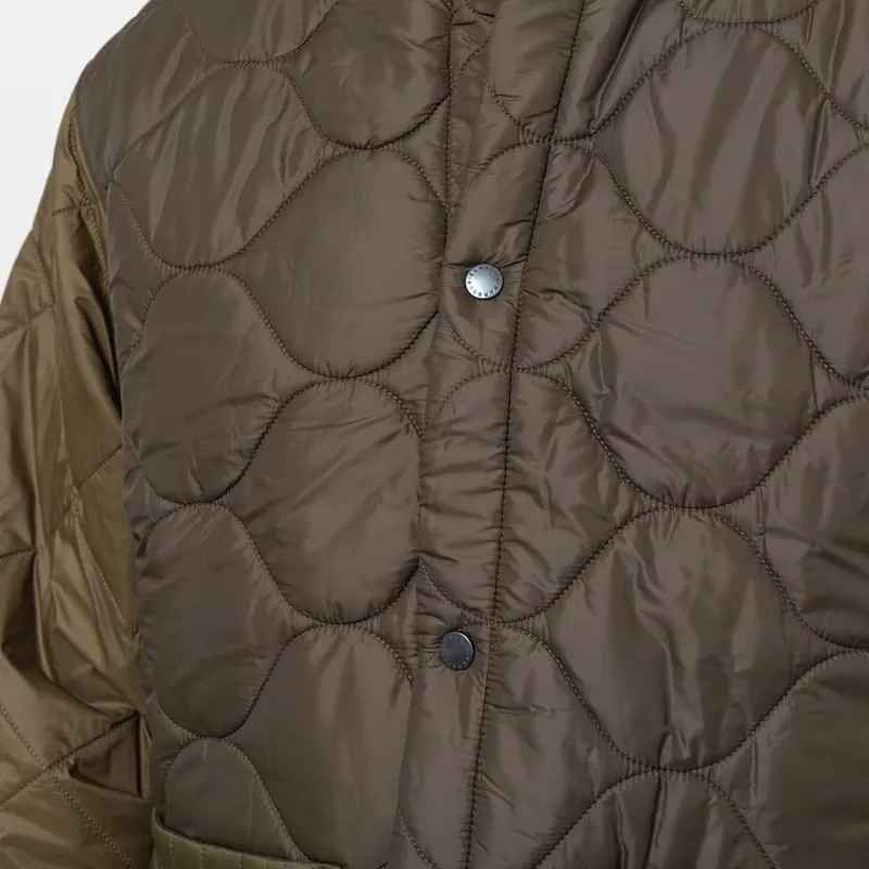 Barbour Cording Quilted Jacket Army Green-6