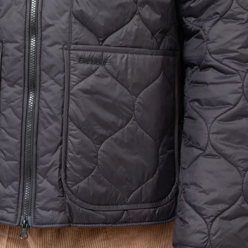 Barbour Re-Engineered Utility Liddesdale Quilted Jacket Black-7