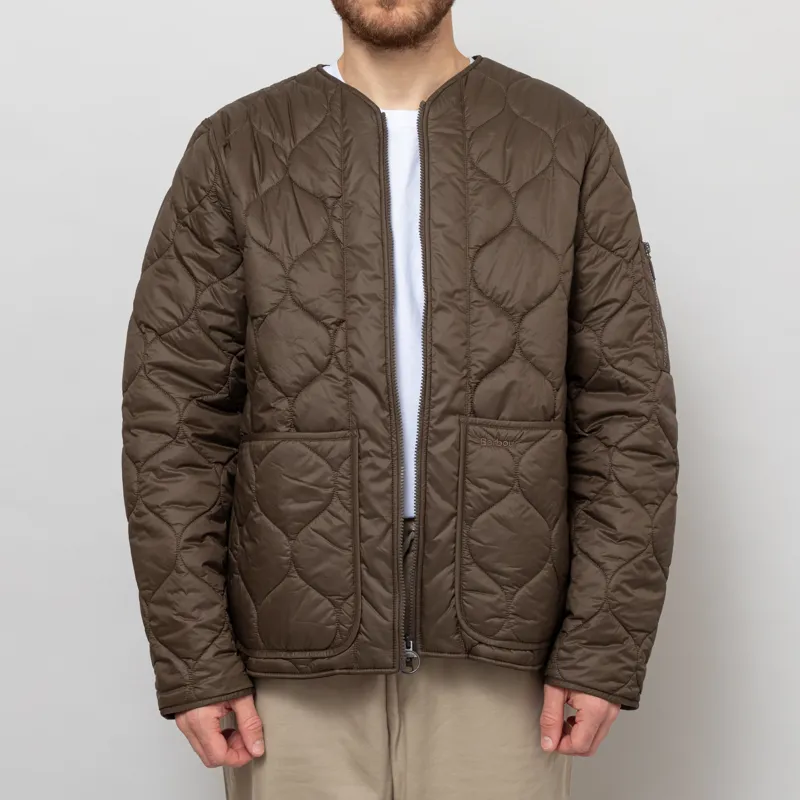Barbour Re-Engineered Utility Liddesdale Quilted Jacket Dark Olive-1