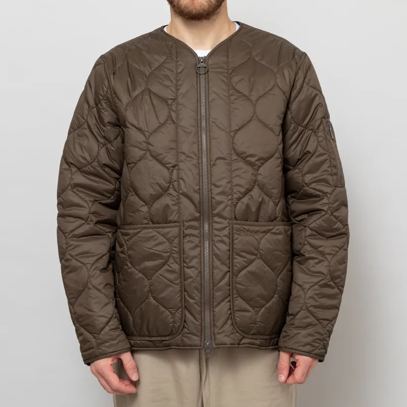 Barbour Re-Engineered Utility Liddesdale Quilted Jacket Dark Olive