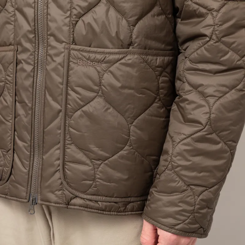 Barbour Re-Engineered Utility Liddesdale Quilted Jacket Dark Olive-7