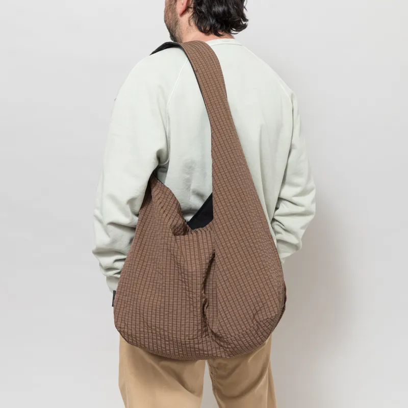 CANDICE Murray Reversible Drop Bag Brown Plaid-2
