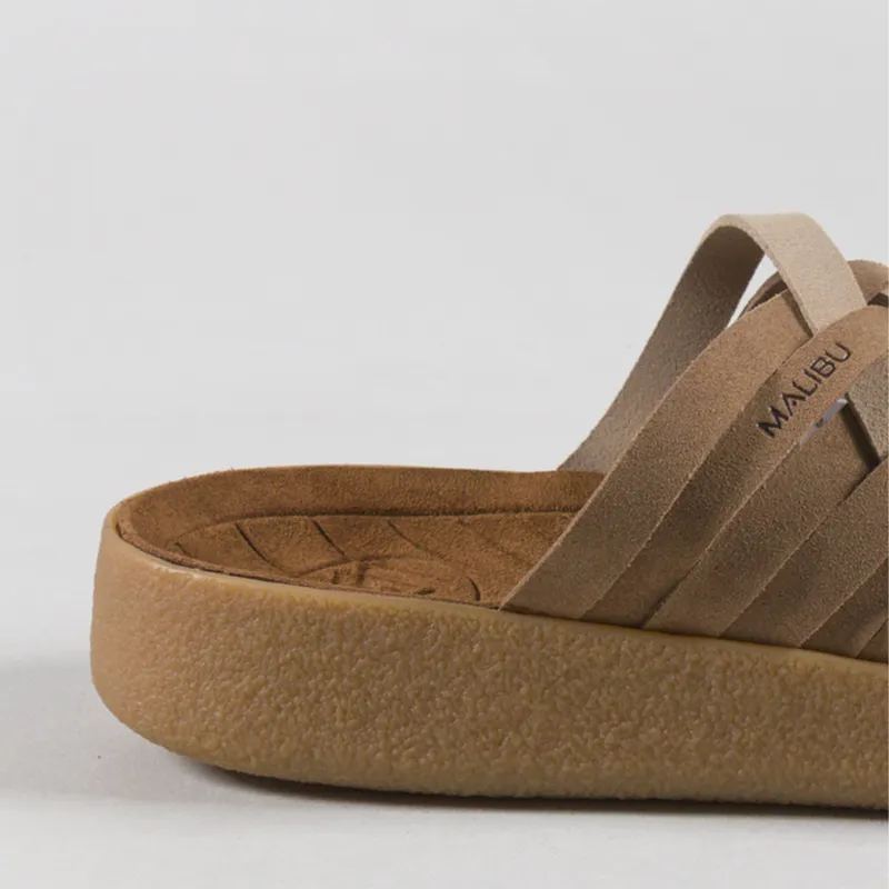 Malibu Sandals Colony Sandals Beige Tan Suede-4
