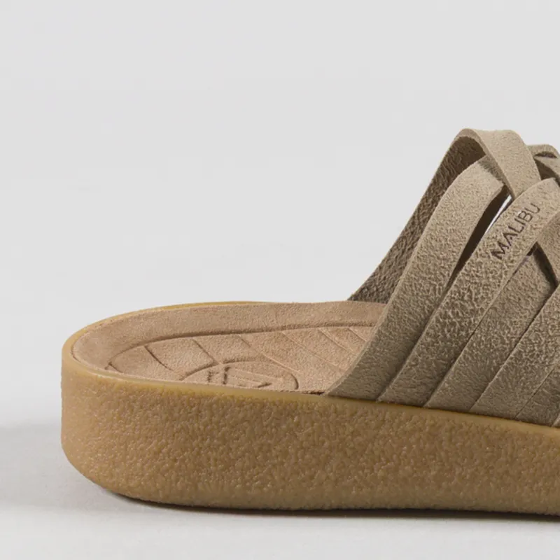 Malibu Sandals Colony Sandals Taupe Tan Suede-4