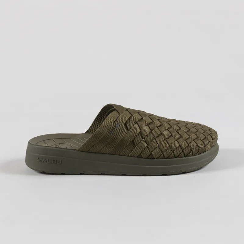 Malibu Sandals Colony Sandals Olive Polyester-2