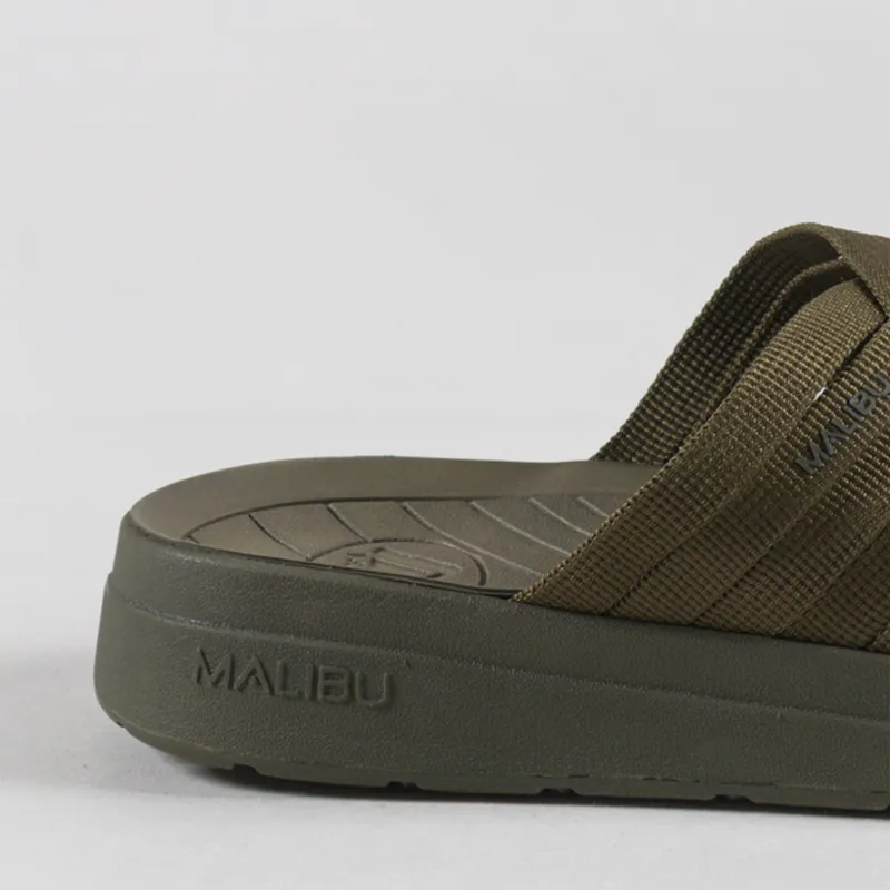 Malibu Sandals Colony Sandals Olive Polyester-4