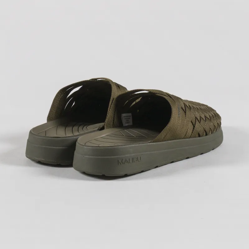 Malibu Sandals Colony Sandals Olive Polyester-1