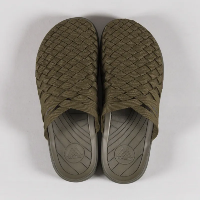 Malibu Sandals Colony Sandals Olive Polyester-6