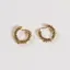 Fred Perry Womens Laurel Wreath Mini Earrings Gold
