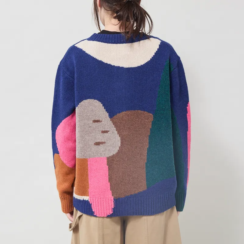 Lowie Womens Merino Mushroom Cardigan Multi-2