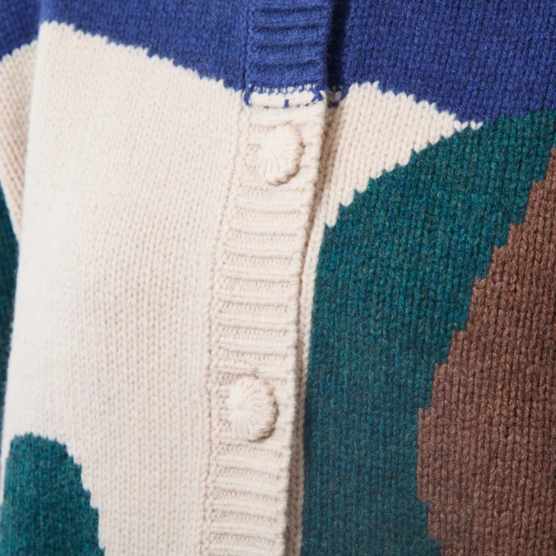 Lowie Womens Merino Mushroom Cardigan Multi-4
