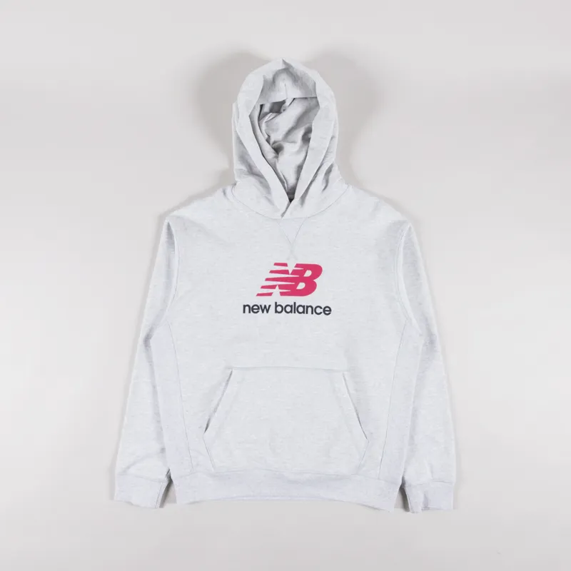 New Balance Athletics French Terry Logo Hoodie Ash Heather
