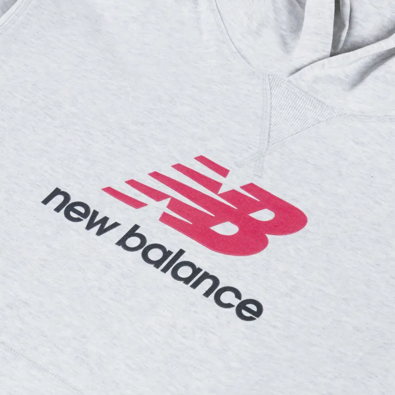 New Balance Athletics French Terry Logo Hoodie Ash Heather-5