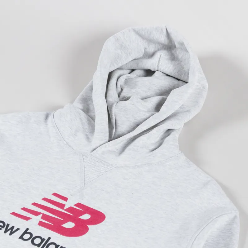 New Balance Athletics French Terry Logo Hoodie Ash Heather-4