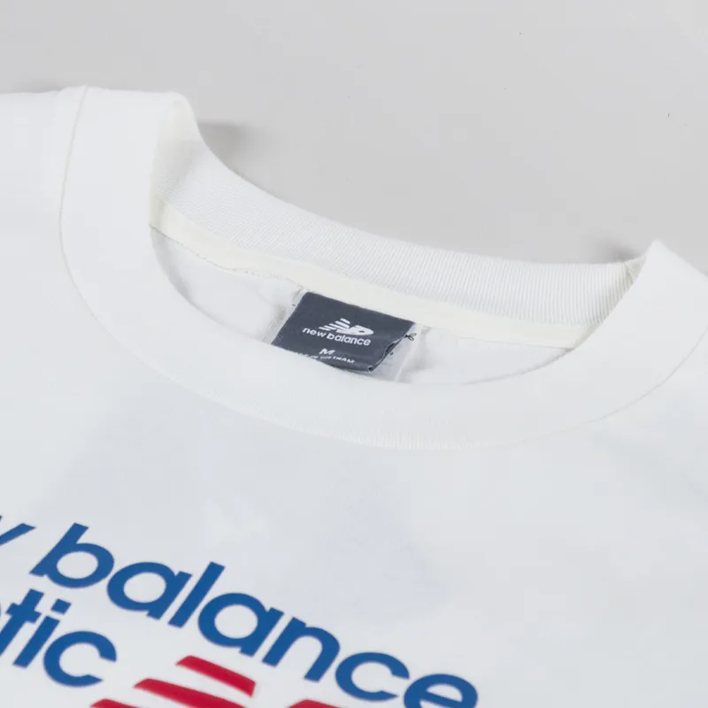 New Balance Athletics Premium Relaxed Chest Logo T Shirt Seasalt-3