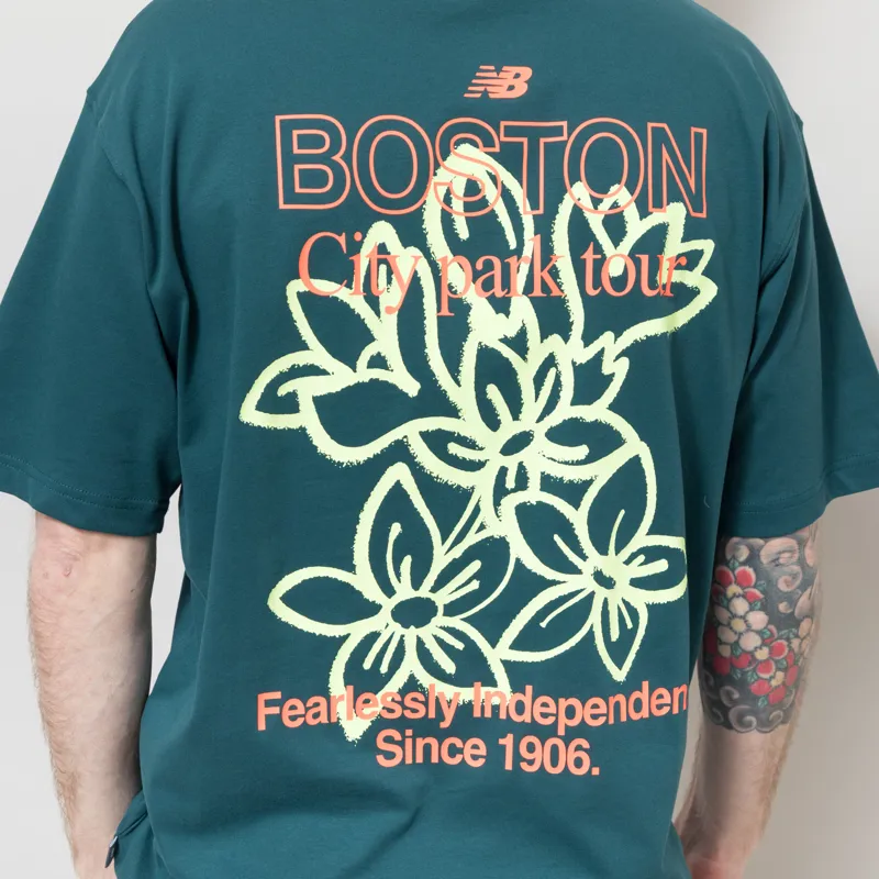 New Balance Boston City Run T Shirt Medusa Green-3