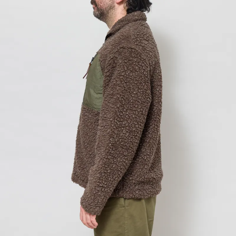 Cafe Mountain Fleece Jacket Earth Moss-2