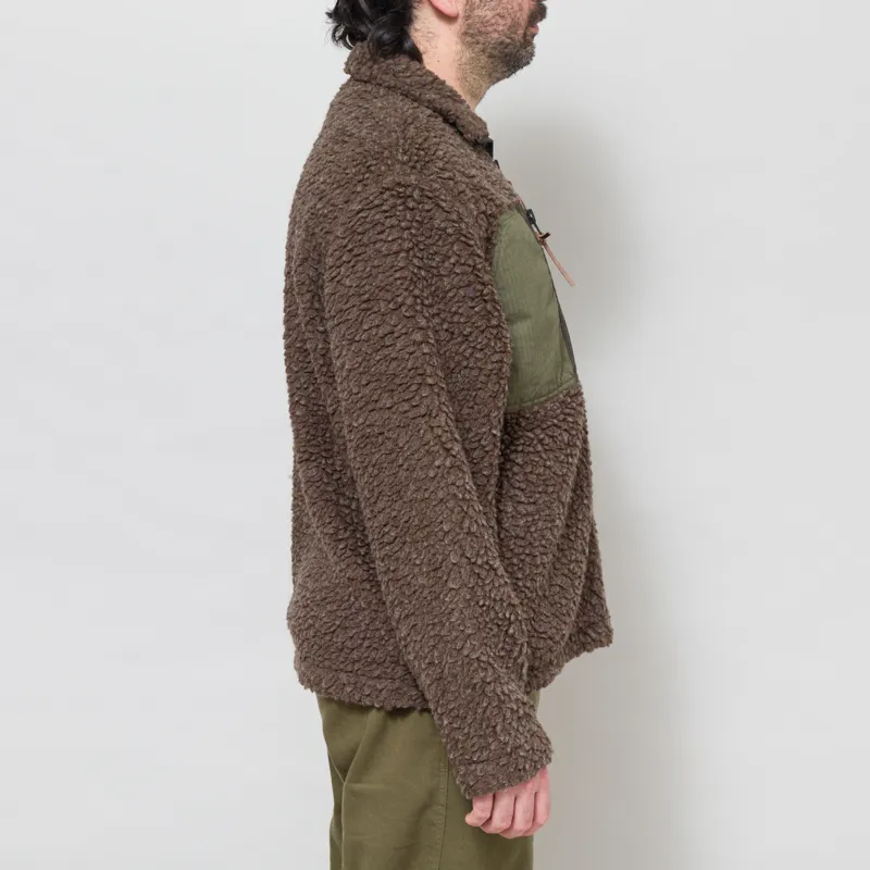 Cafe Mountain Fleece Jacket Earth Moss-4