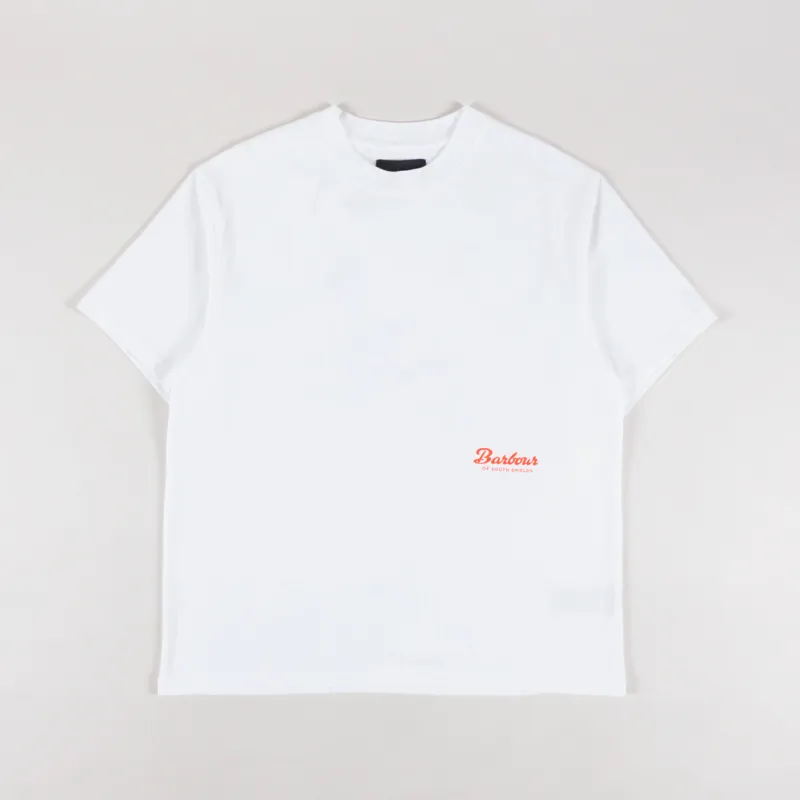 Barbour Bayard Oversized Graphic T Shirt White-1