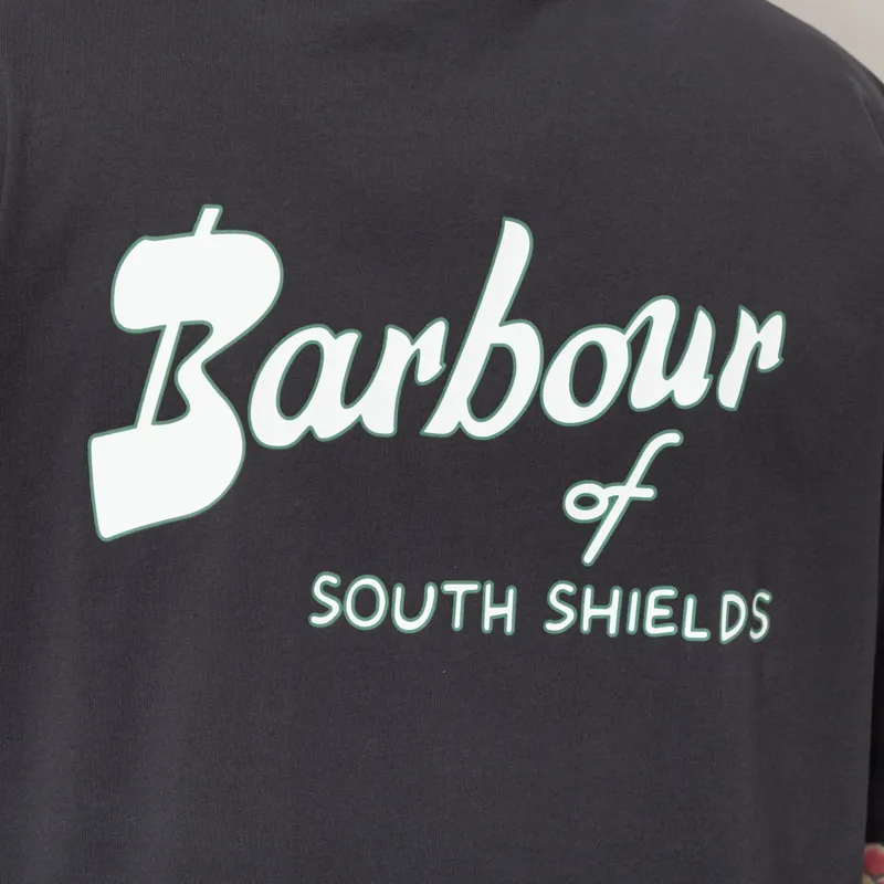 Barbour Crossby Archive Logo Oversized T Shirt Black-3