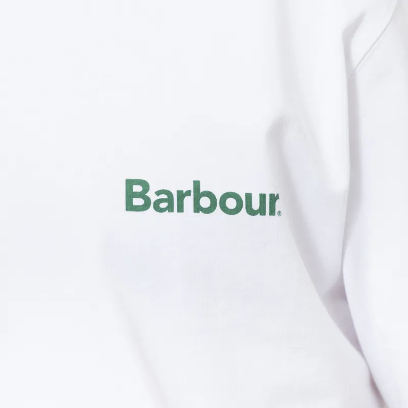 Barbour Crossby Archive Logo Oversized T Shirt White-4
