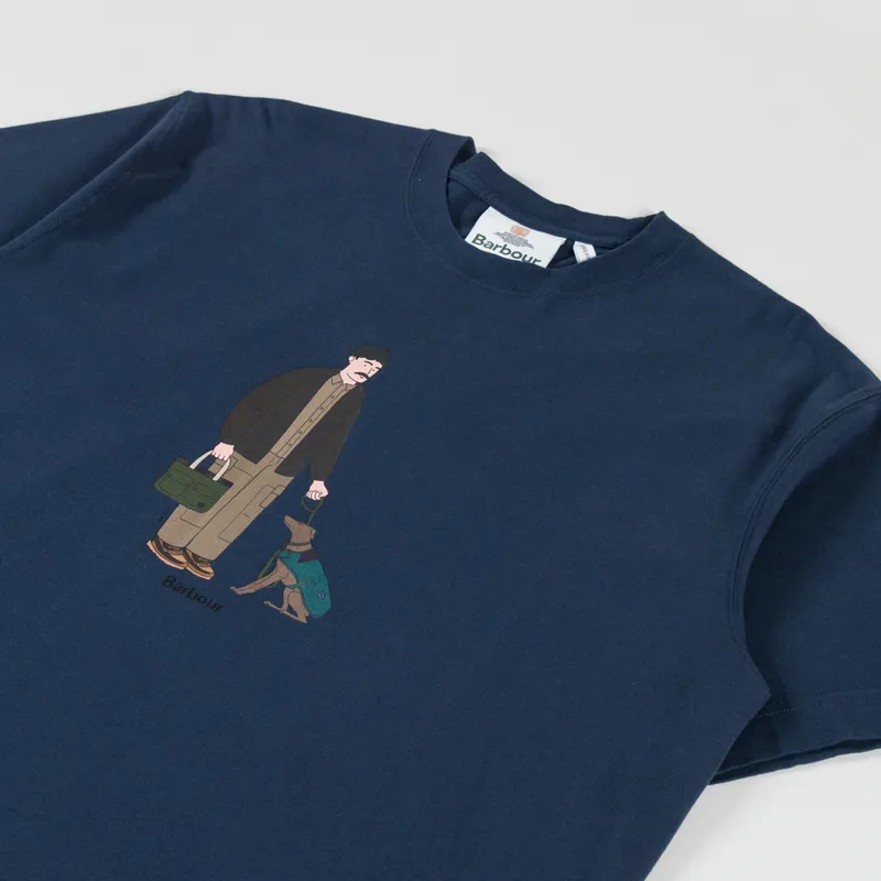 Barbour Fordyce Oversized Graphic T Shirt Navy-1