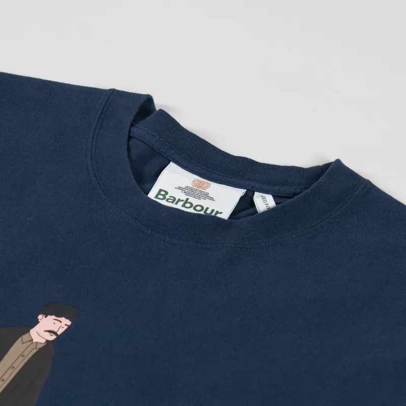 Barbour Fordyce Oversized Graphic T Shirt Navy-2