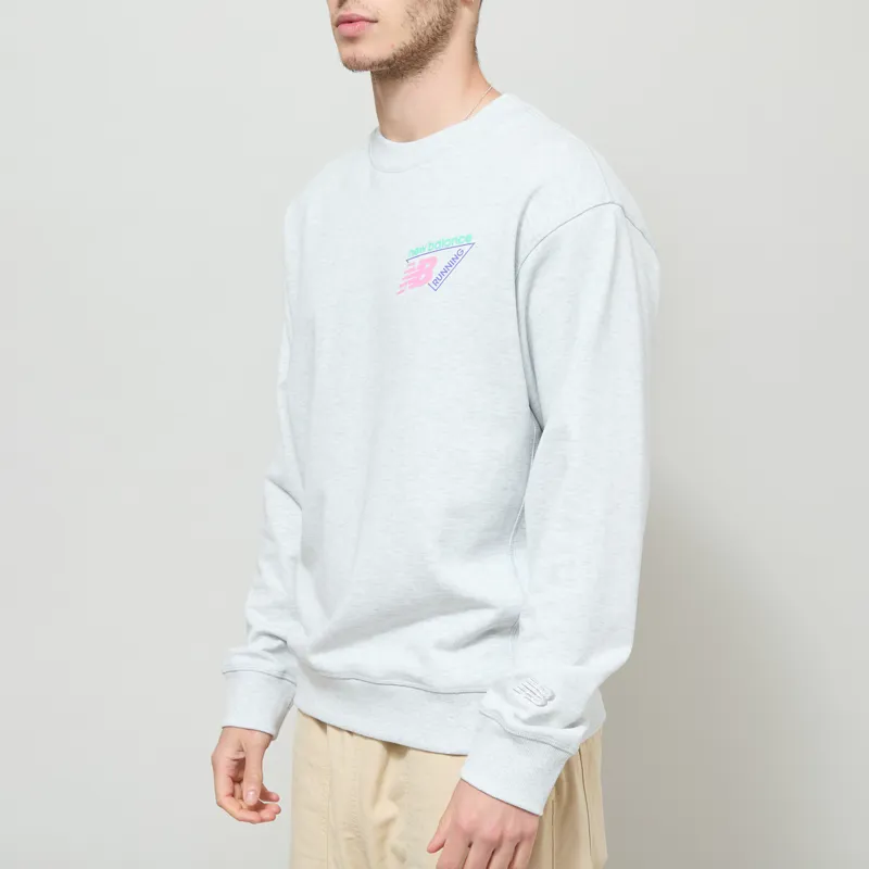New Balance Classic Tri-Logo French Terry Crew Ash Heather-1