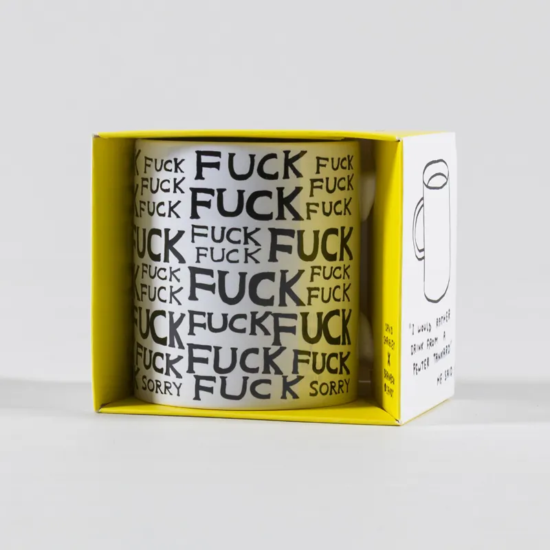 David Shrigley Fuck Fuck Sorry Mug