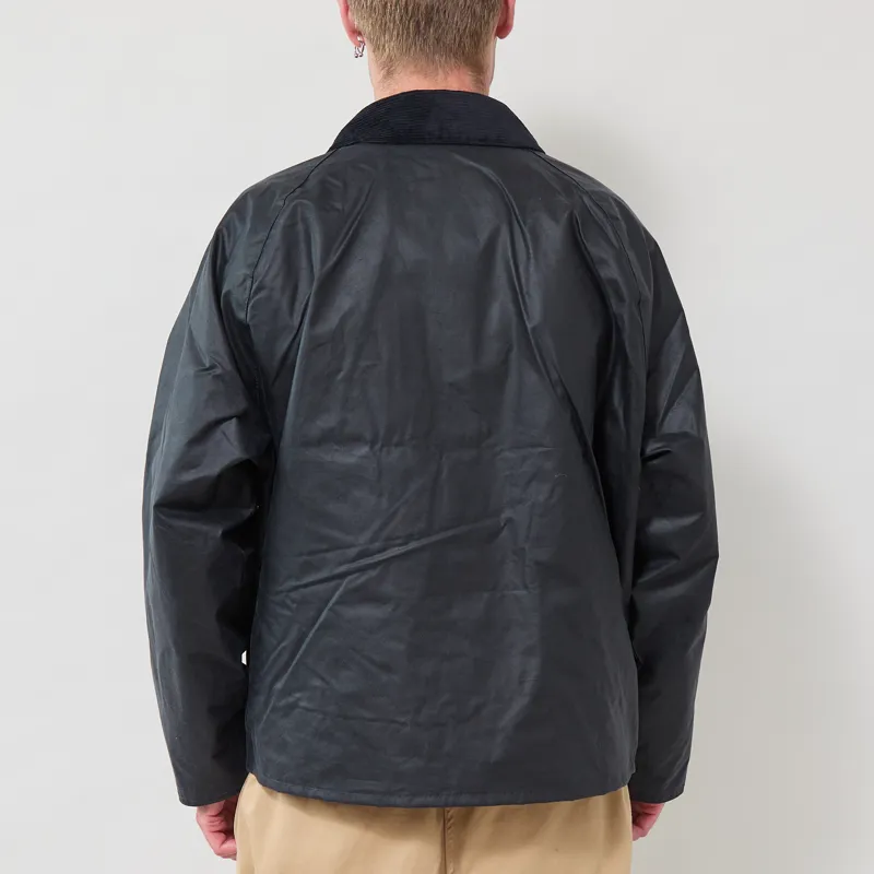 Barbour Transport Waxed Jacket Navy-2