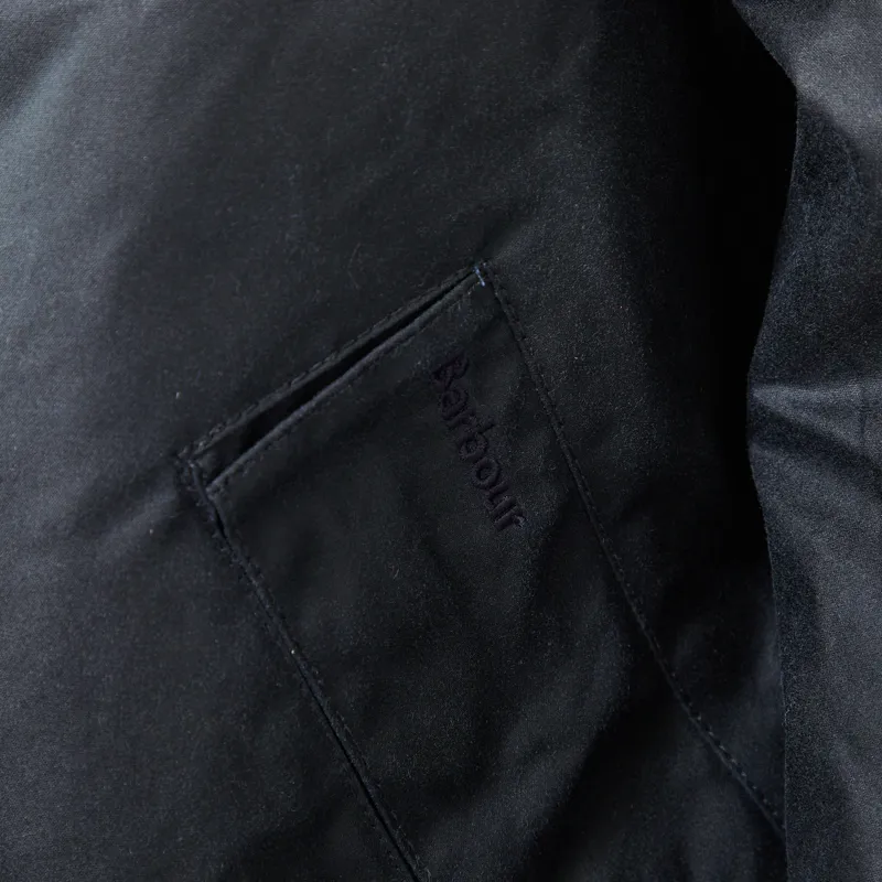 Barbour Transport Waxed Jacket Navy-12