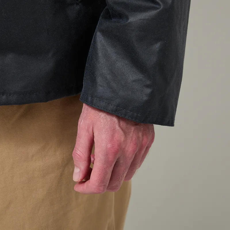 Barbour Transport Waxed Jacket Navy-10
