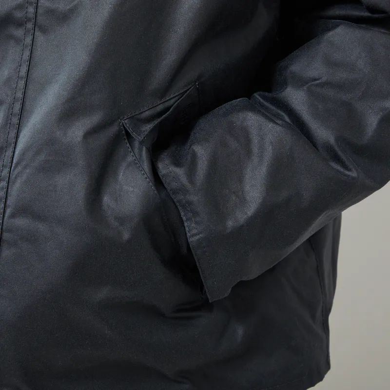 Barbour Transport Waxed Jacket Navy-11