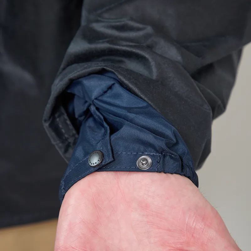 Barbour Transport Waxed Jacket Navy-9