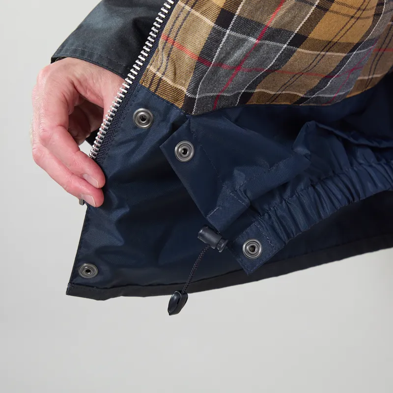 Barbour Transport Waxed Jacket Navy-6