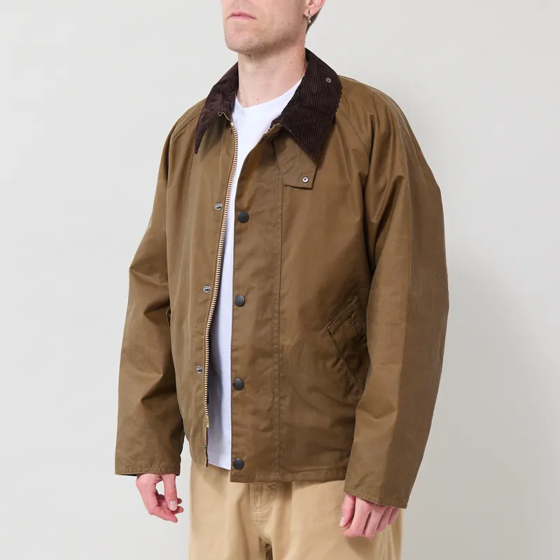Barbour Transport Waxed Jacket Sand