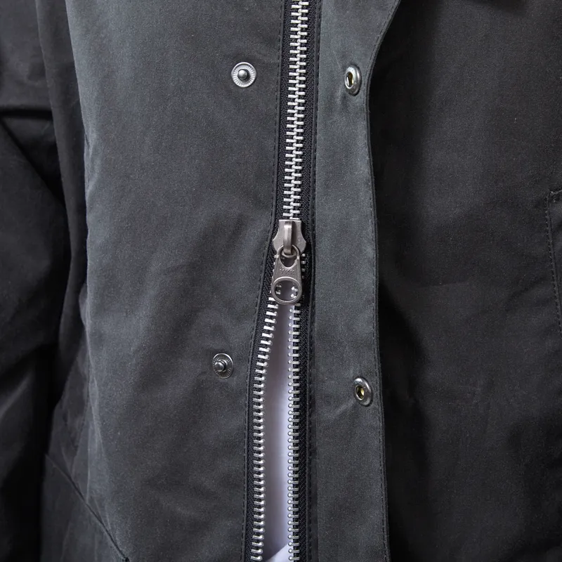 Barbour Oversized Bedale Waxed Jacket Grey-9