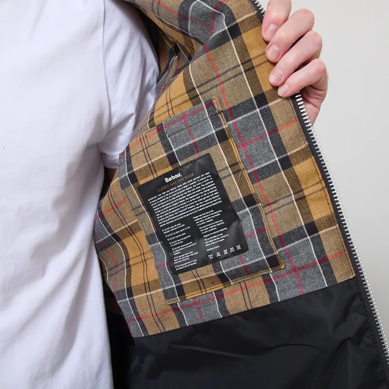 Barbour Oversized Bedale Waxed Jacket Grey-7