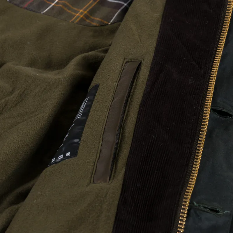 Barbour Deck Waxed Jacket Sage-6