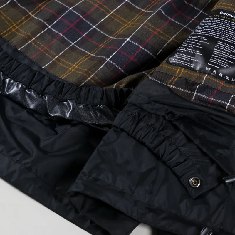 Black Barbour Classic Tartan Waxed Jacket Barbour Solway Zipper