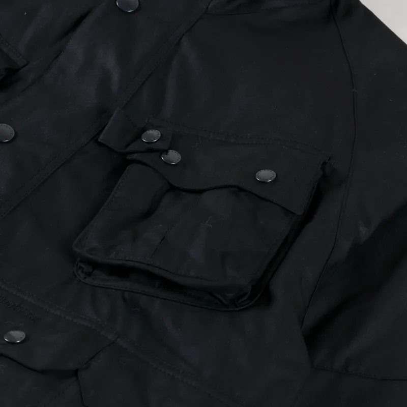Barbour Modified Dryfly Waxed Jacket Black-9