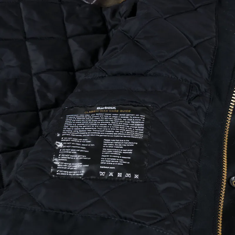 Barbour Short Wind Waxed Parka Black-10