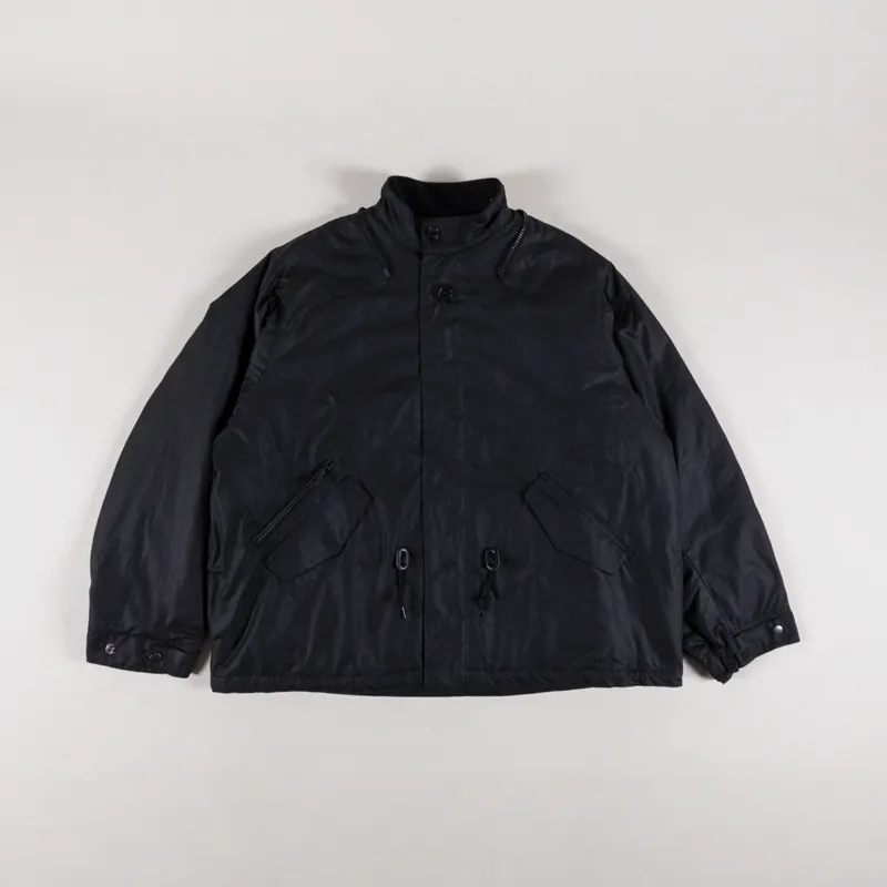 Barbour Short Wind Waxed Parka Black-3